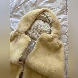 Vintage Shearling Baby Bunting
